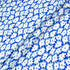 White Floral Printed Royal Blue Pure Silk Jacquard