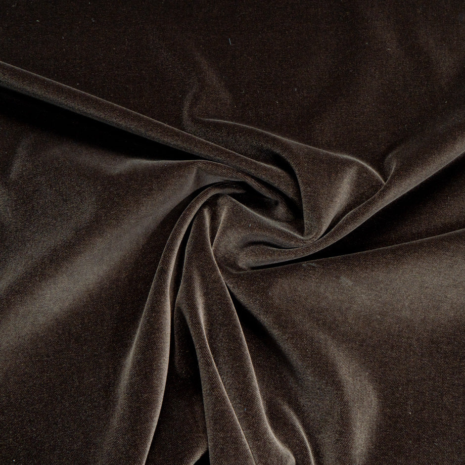 Chocolate Brown Cotton Blend Velvet