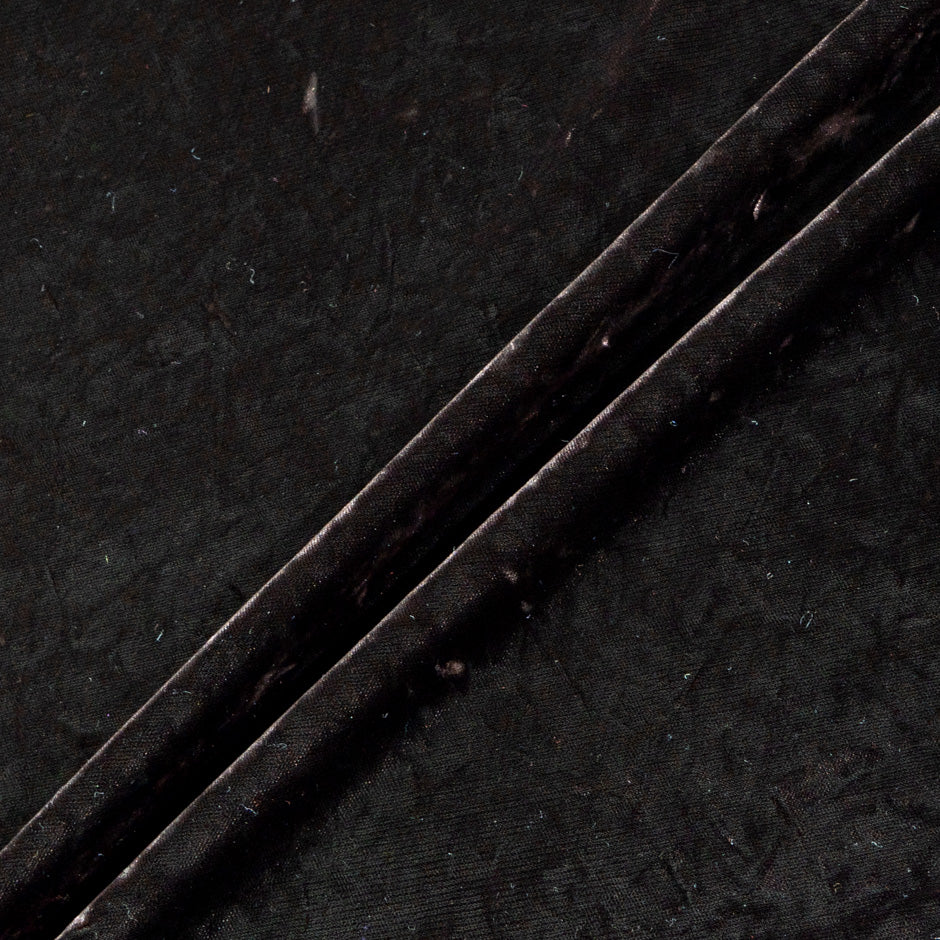 Dark Brown Cotton Blend Velvet