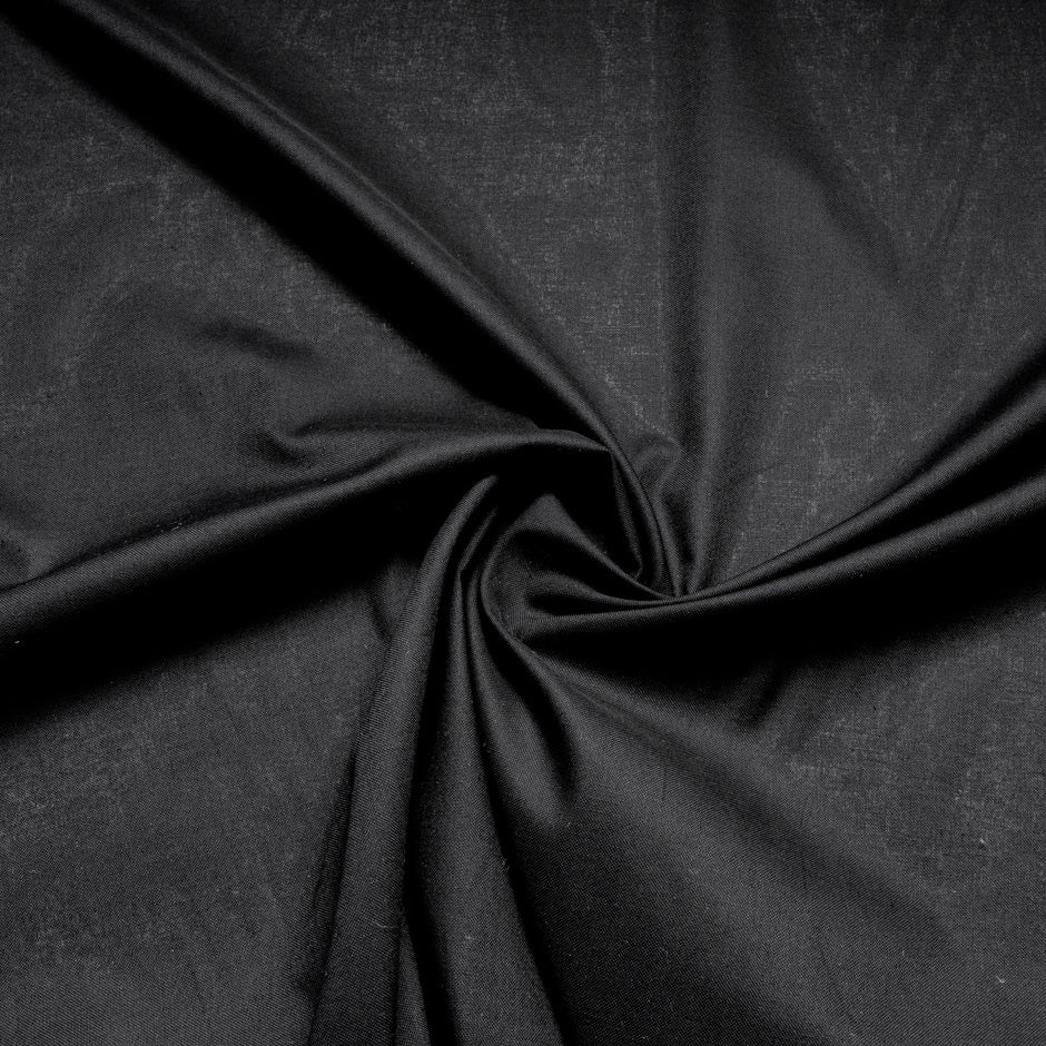 Black Lightweight Wool & Cotton Blend