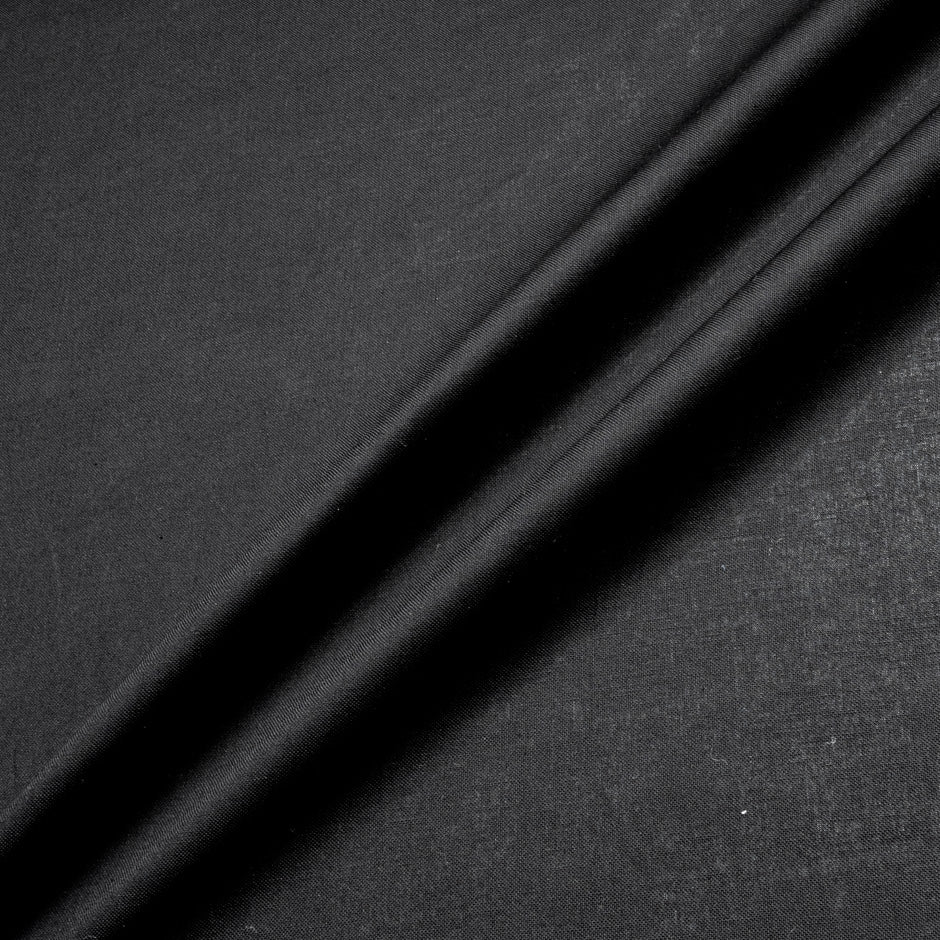 Black Lightweight Wool & Cotton Blend