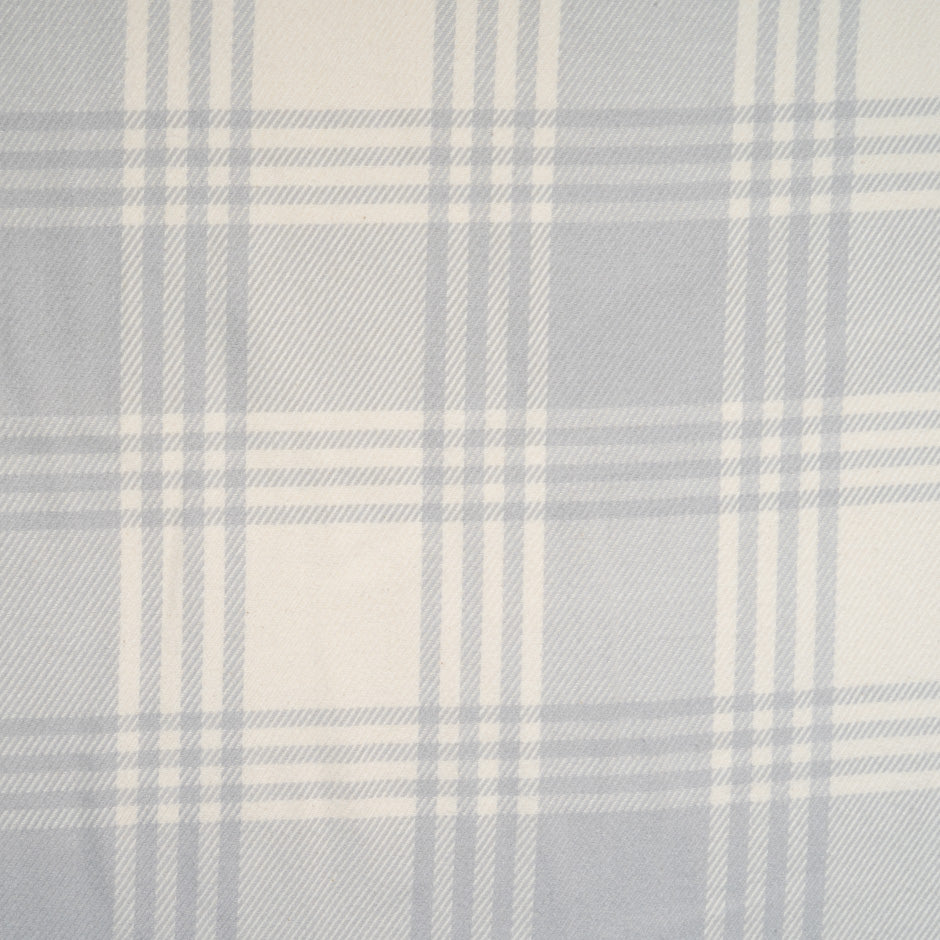 Soft Grey & Cream Checkered Pure Wool