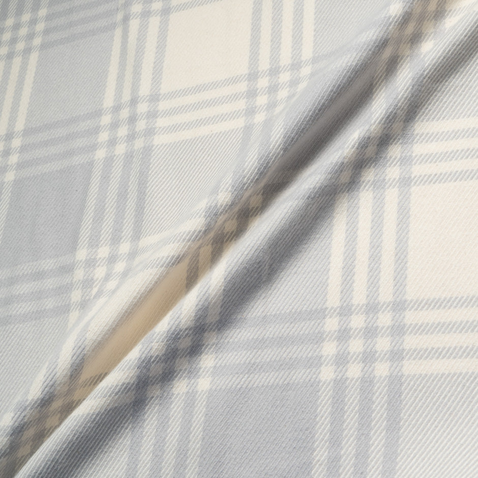 Soft Grey & Cream Checkered Pure Wool
