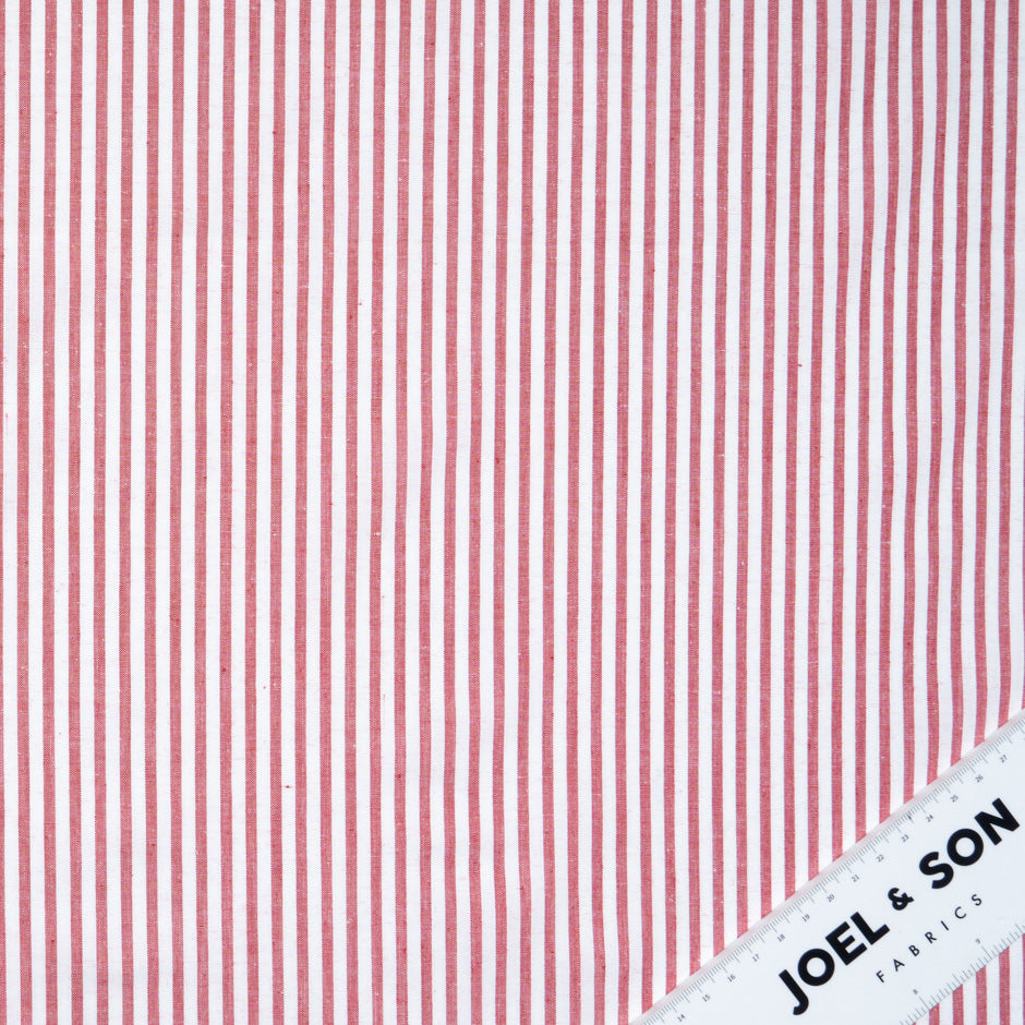 Red & White Candy Striped Cotton