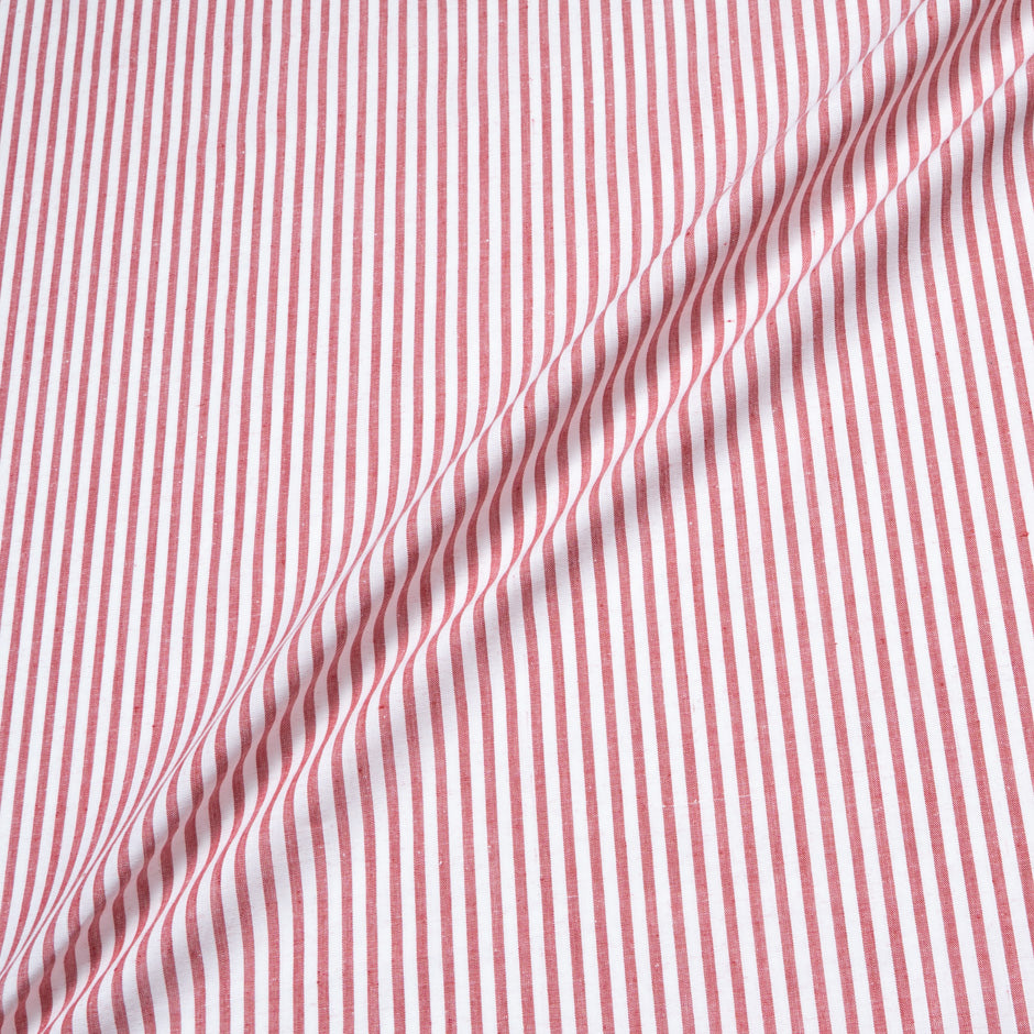 Red & White Candy Striped Cotton