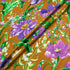 Purple Floral Printed Bronze Silk Jacquard
