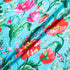 Poppy Floral Printed Blue Silk Floral Jacquard