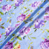 Lilac Floral Printed Lavender Silk Jacquard