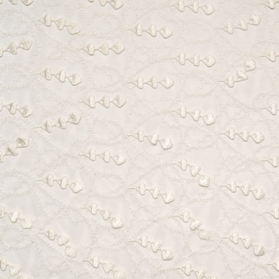 Ivory Embroidered Tulle