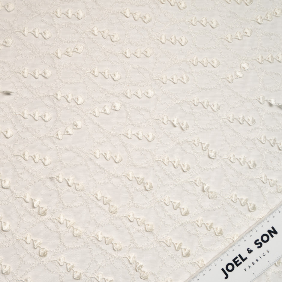Ivory Embroidered Tulle