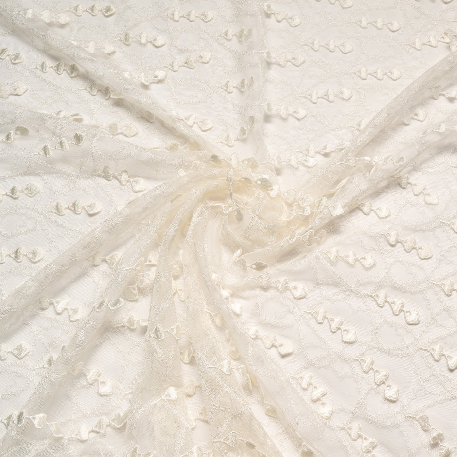 Ivory Embroidered Tulle