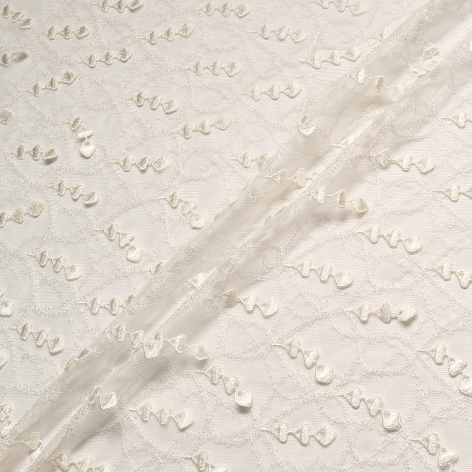 Ivory Embroidered Tulle