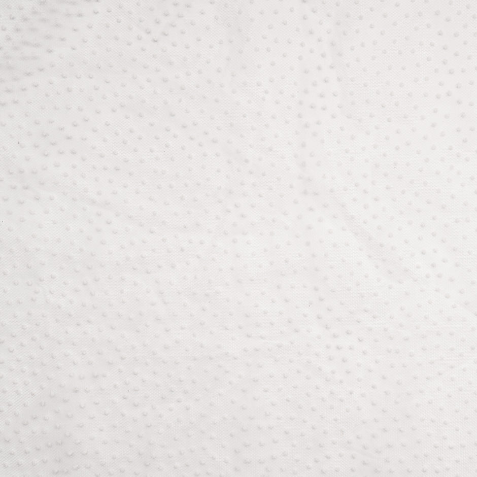 Ivory Flock Spotted White Tulle