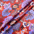 Lilac & Lavender Floral Printed Red Silk Satin