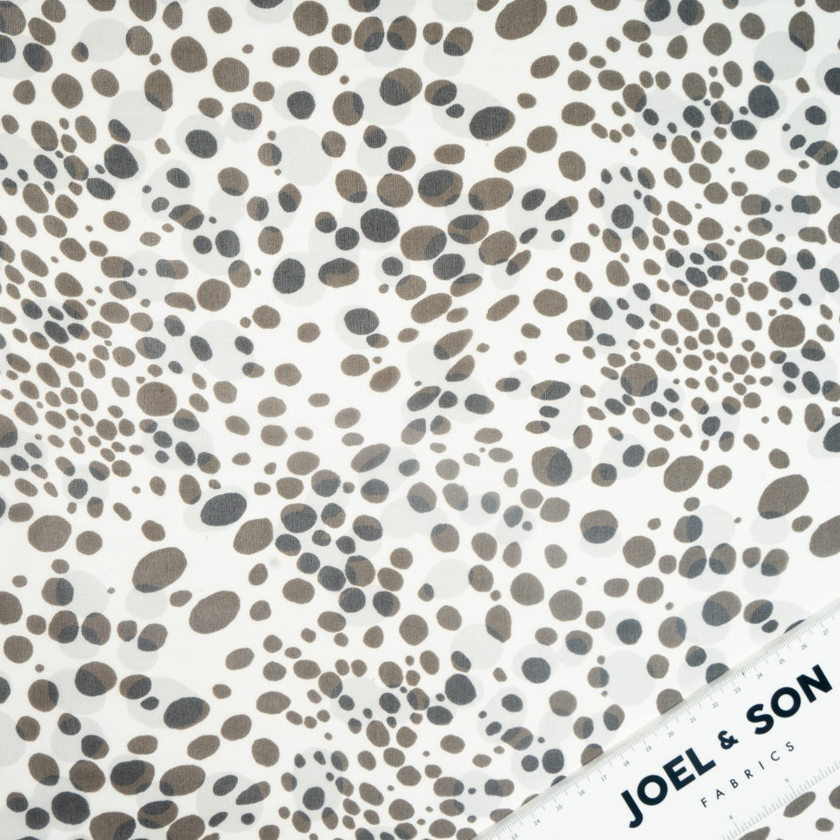 Black Spotted Pure Silk Georgette