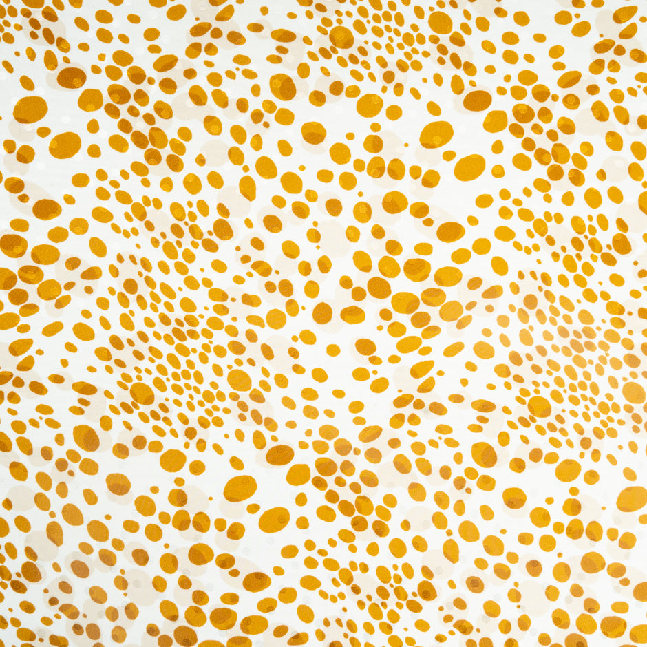 Mustard Yellow Spotted Pure Silk Jacquard (A 2.20m Piece)