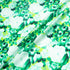 Green Floral Printed Lime Pure Habotai Silk