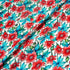 Red & Blue Floral Printed Pure Silk Double Crêpe