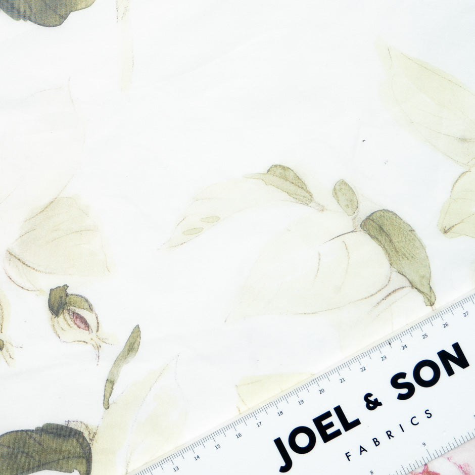 'Water Colour' Floral Printed Pure Silk Organza