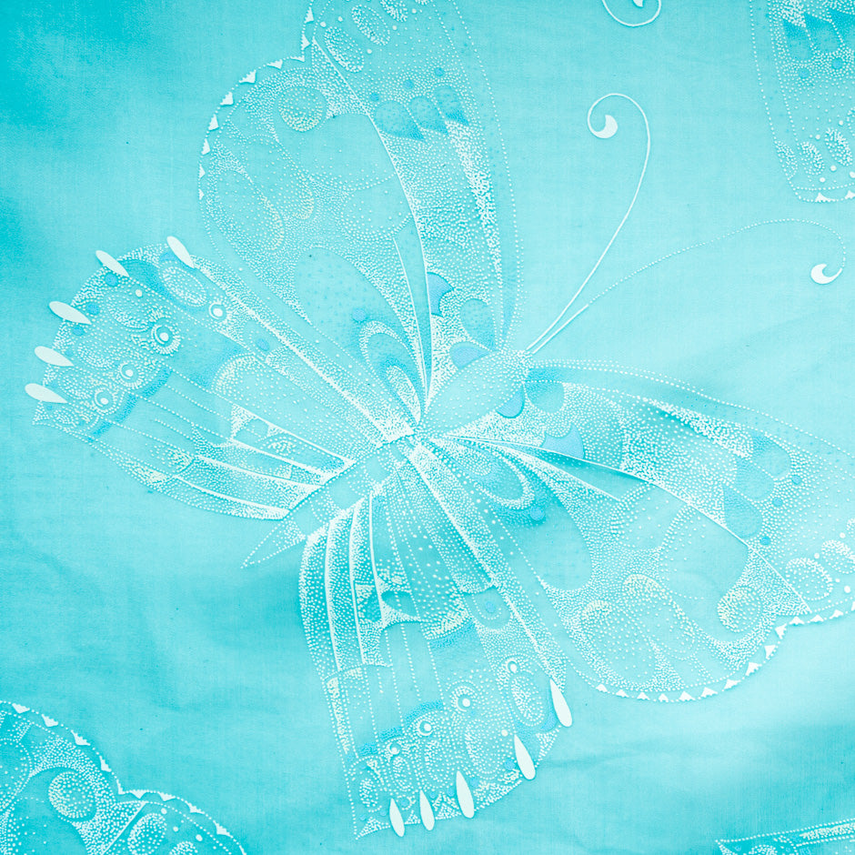 Butterfly Vision Printed Silk Organza