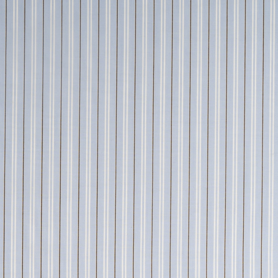 Brown & White Striped Pure Cotton Shirting