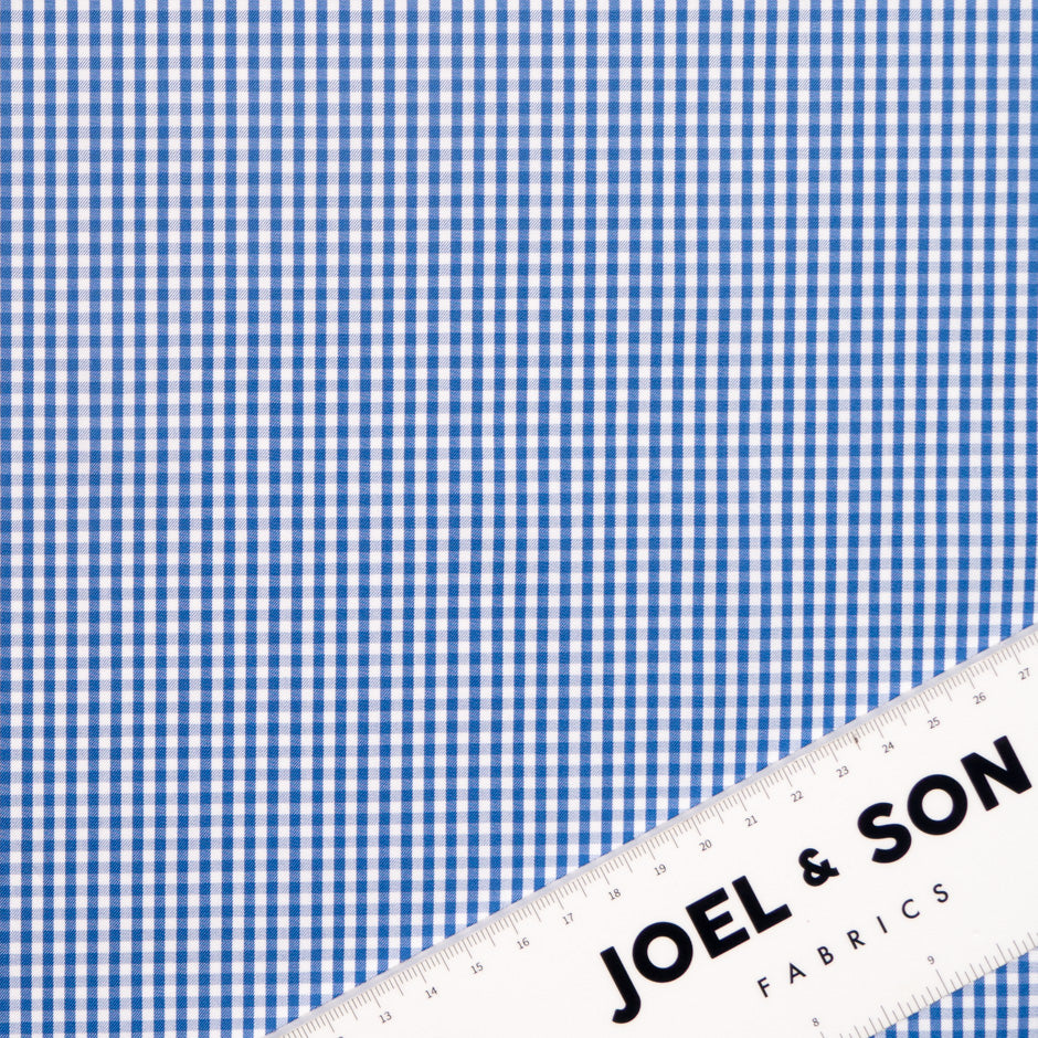 Blue & White Gingham Cotton