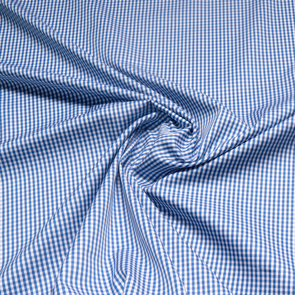 Blue & White Gingham Cotton