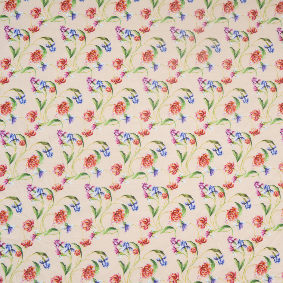 Floral Printed Soft Peach Pure Cotton