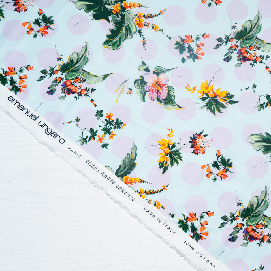 Floral & Spot Printed Luxury Cotton