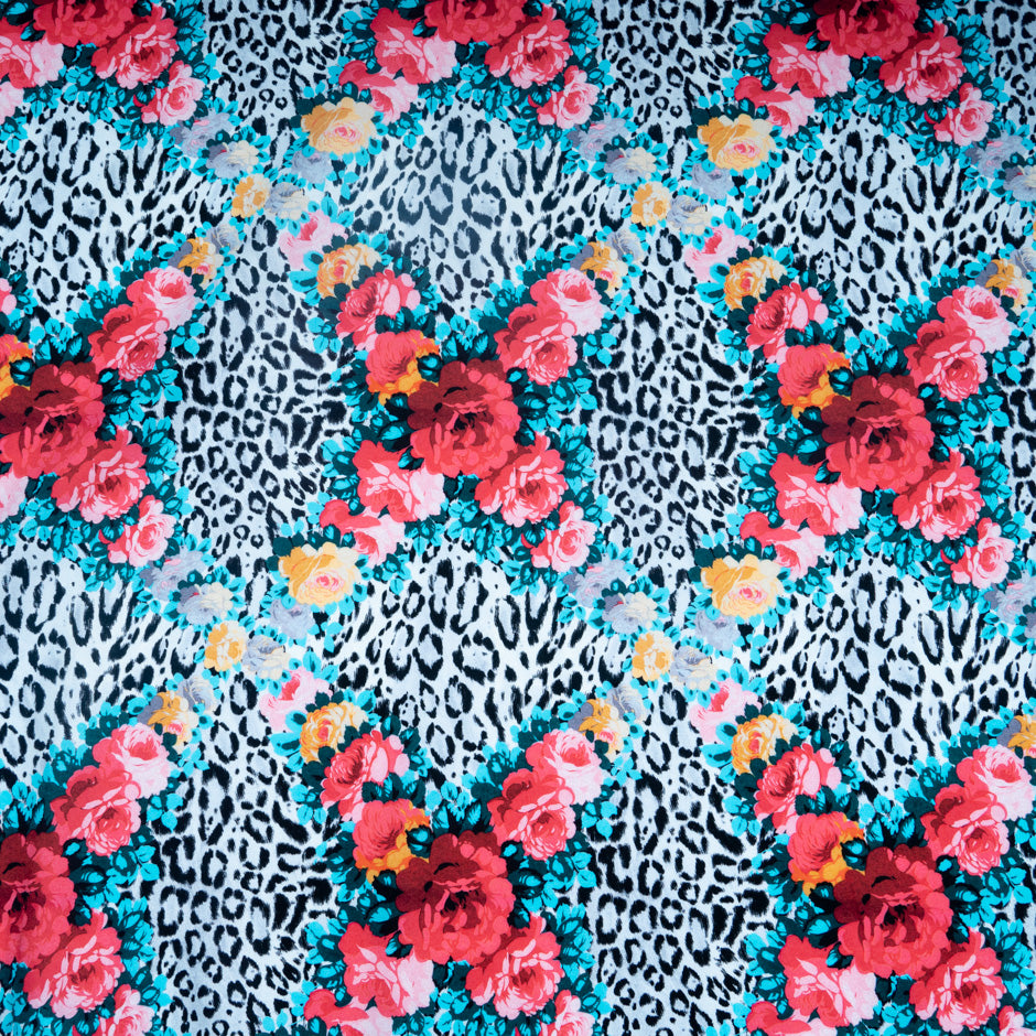 Bright Pink Floral & Animal Printed Luxury Cotton