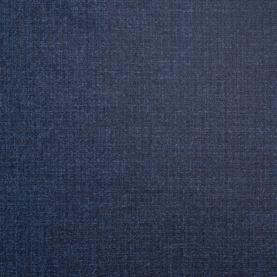 Blue Checkered Wool & Silk Suiting