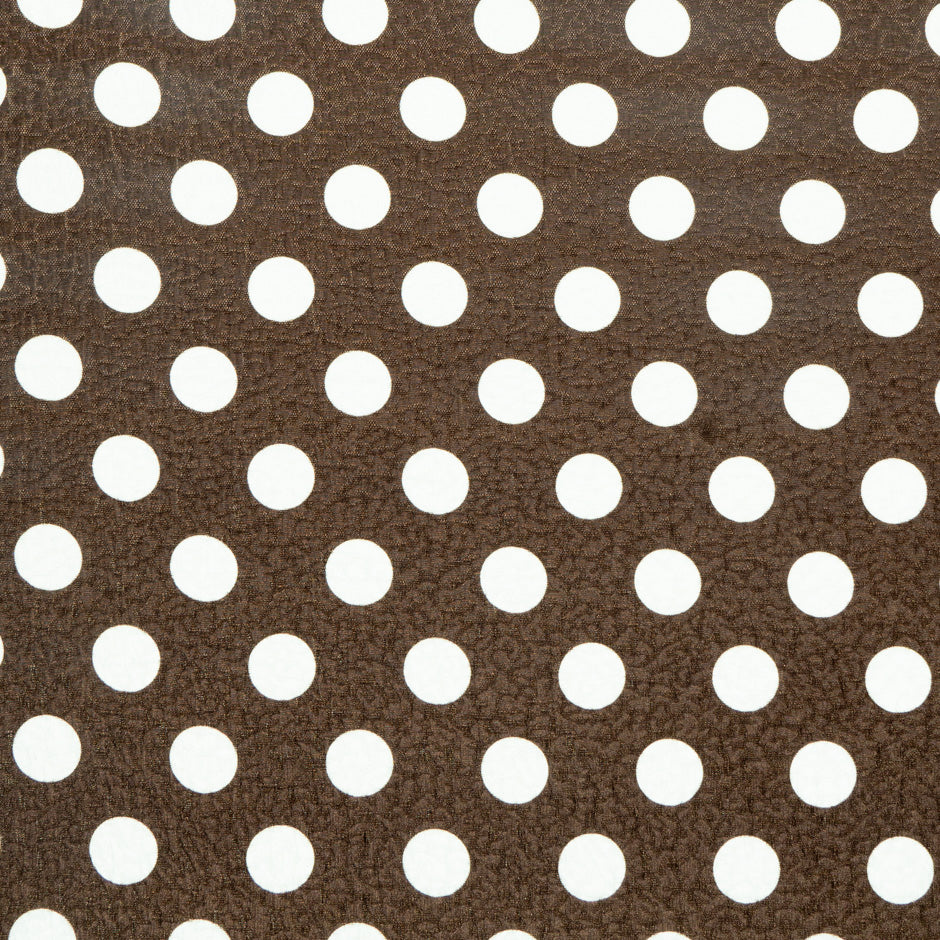 White Spotted Brown Silk Cloqué (A 2.70m Piece)