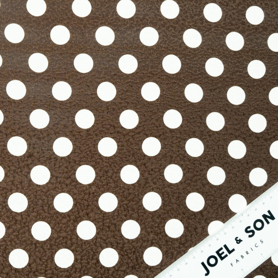 White Spotted Brown Silk Cloqué (A 2.70m Piece)