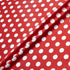 White Spotted Red Silk Cloqué