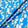 White Lily of the Valley Printed Rich Blue Silk Jacquard