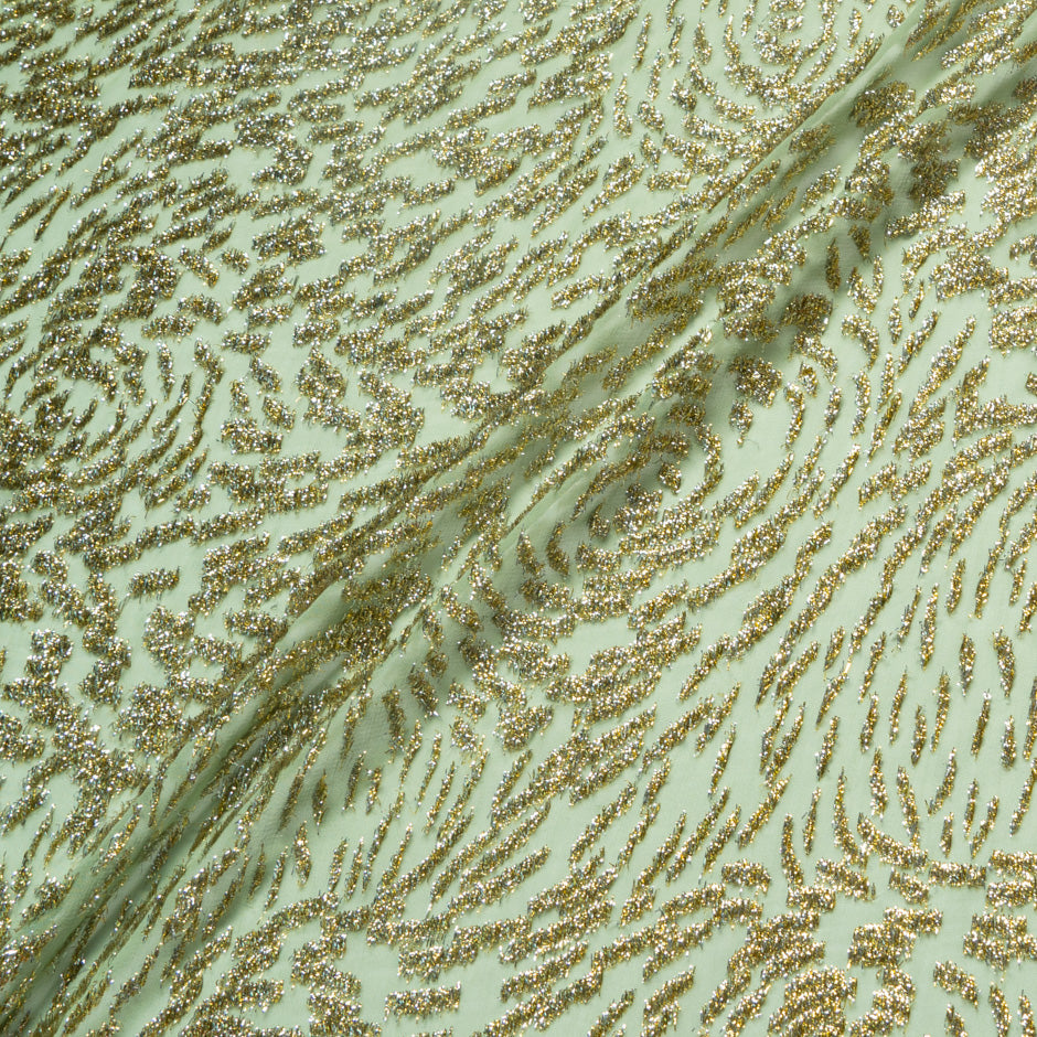 Canary Yellow/Floral Silk Chiffon | Printed Fabric