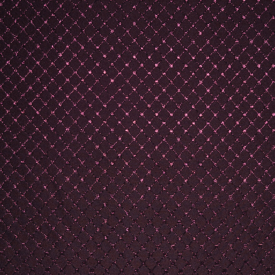 Bordeaux Metallic Lattice Brocade