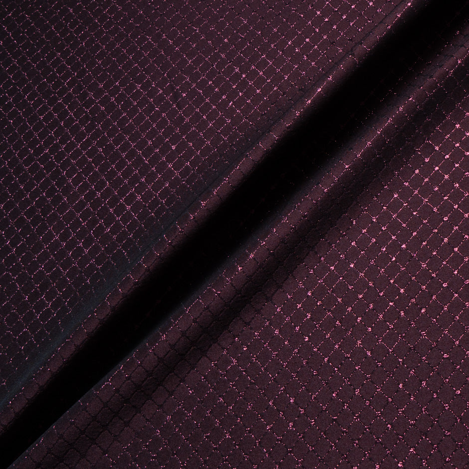 Bordeaux Metallic Lattice Brocade