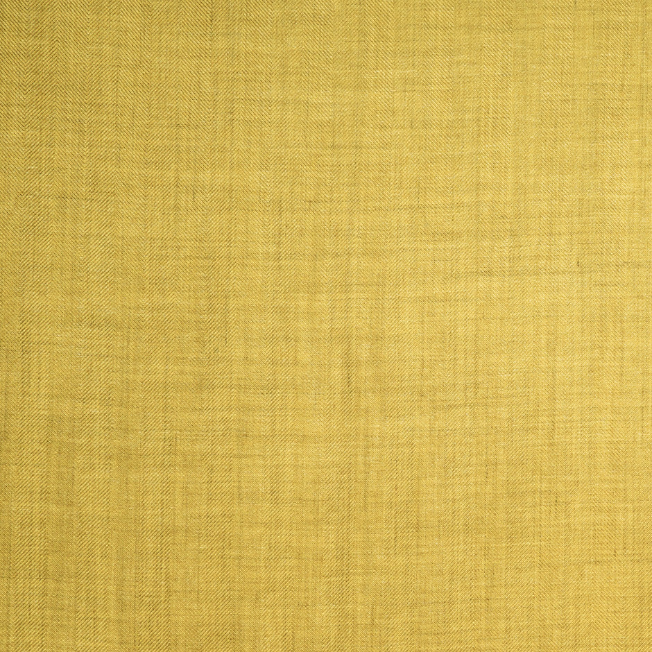 Butterscotch Yellow Herringbone Wool & Silk Shirting