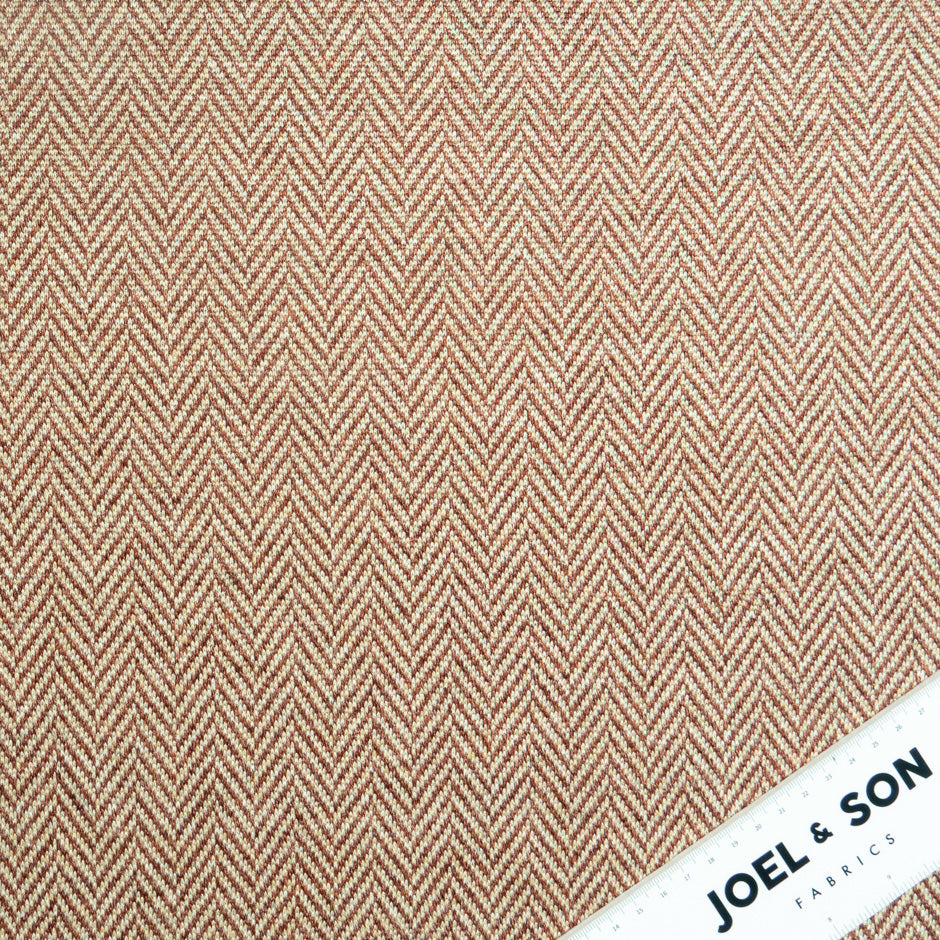 Bordeaux & Beige Stretch Linen Jersey