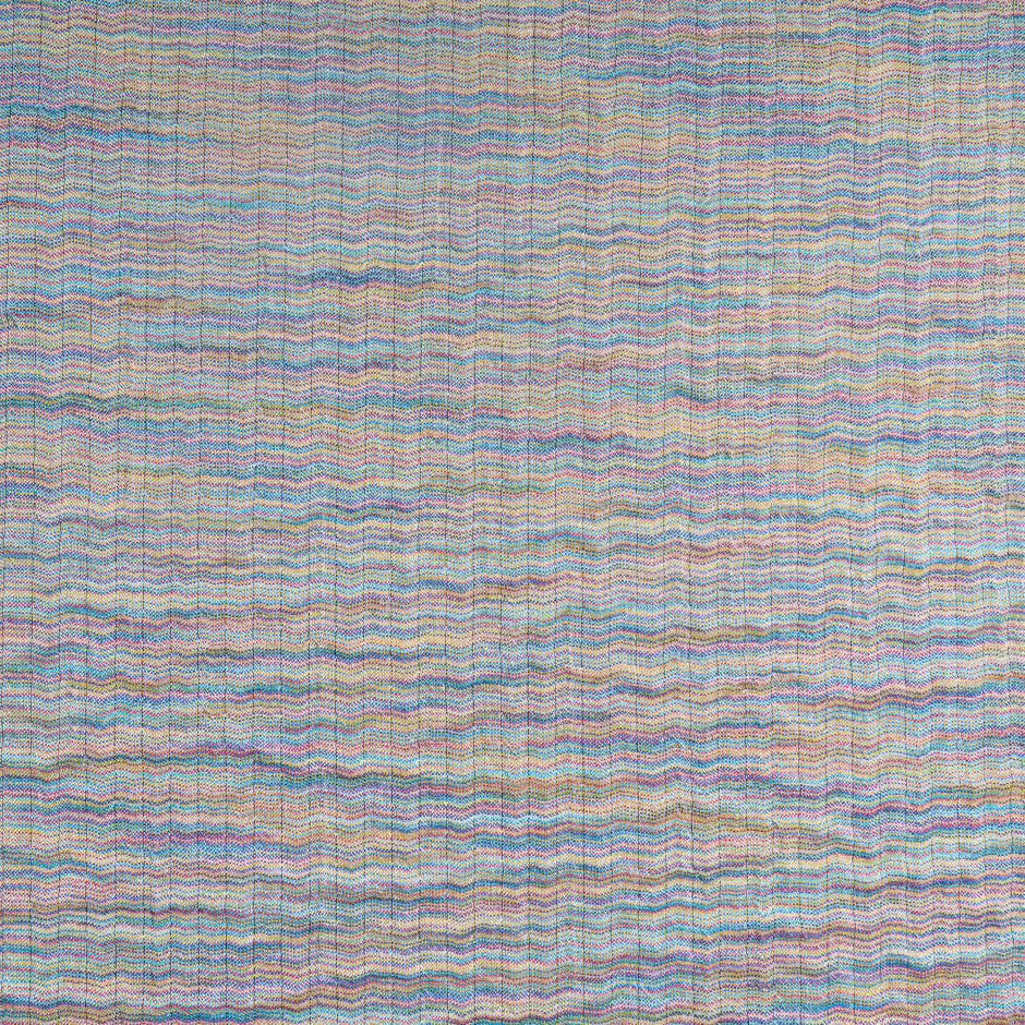 Blue & Multi Double Faced Linen Shirting