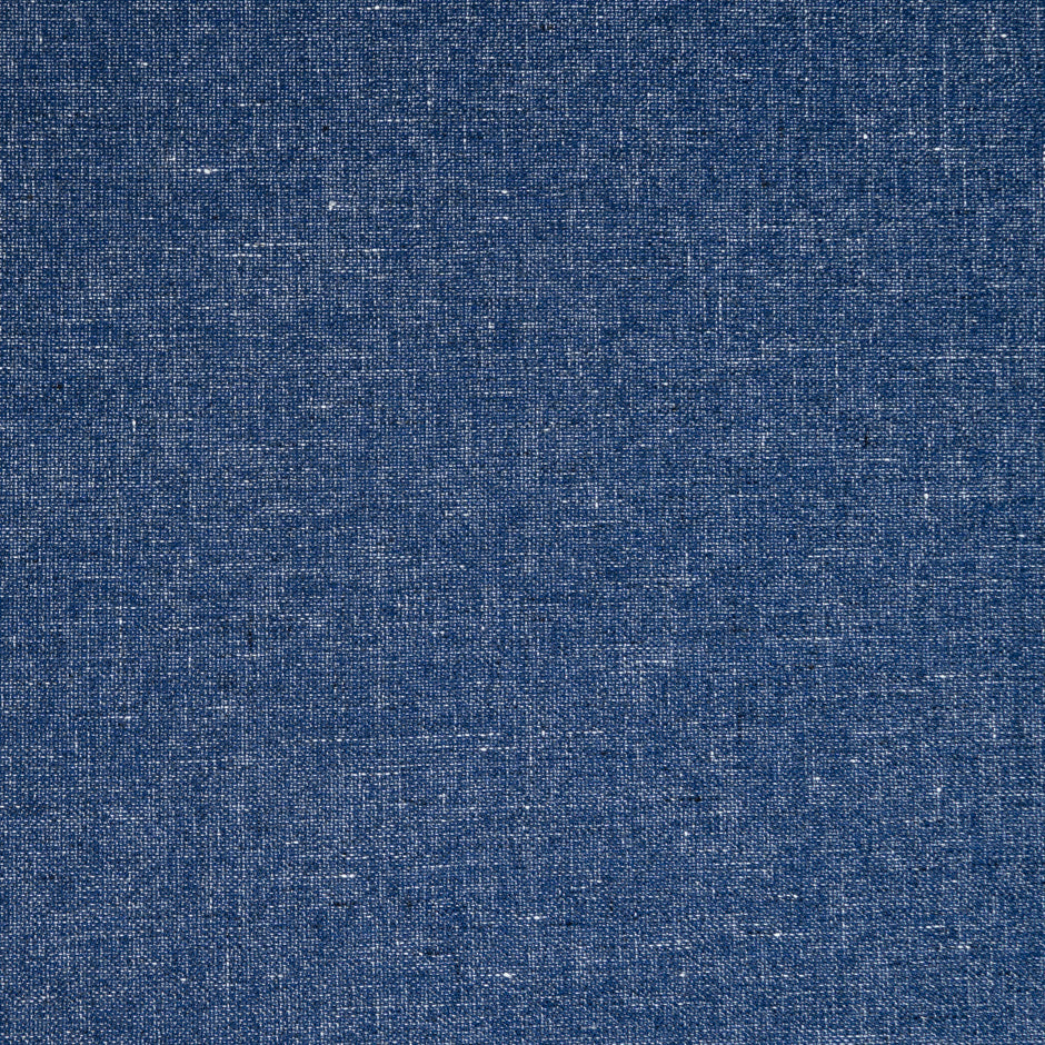 Plain Dark Blue Linen & Cotton Blend