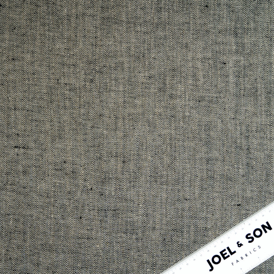Dark Grey Woven Pure Linen