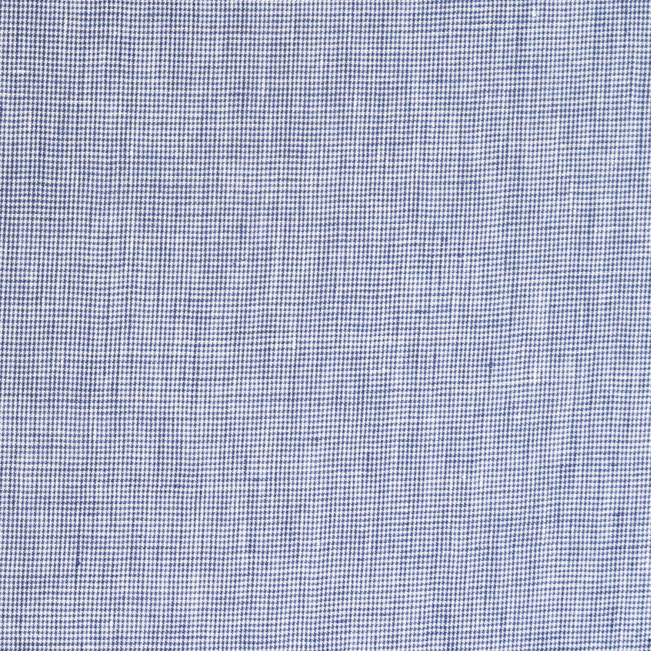 Navy & White Mini Dogtooth Pure Linen