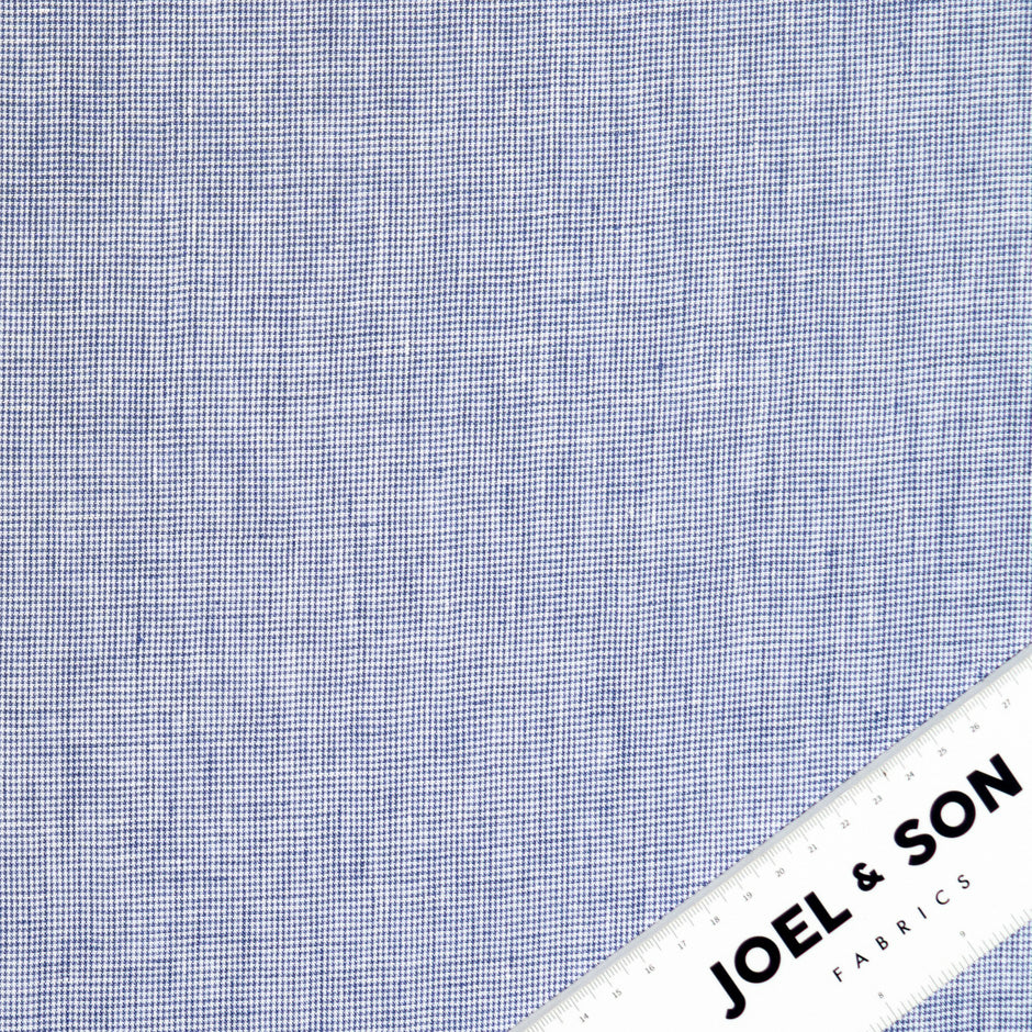 Navy & White Mini Dogtooth Pure Linen