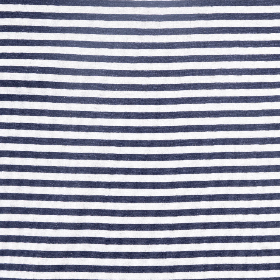 Navy Striped Double-Sided Jersey