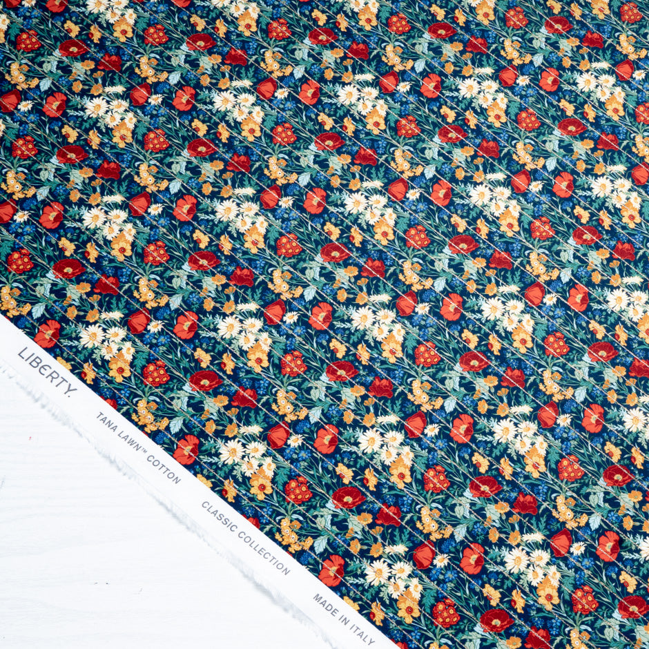Metallic 'Florence May' Liberty Cotton Tana Lawn