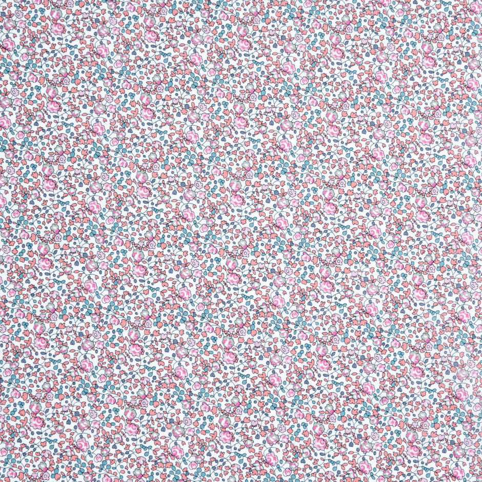 Pink Floral 'Eloise' Cotton Tana Lawn