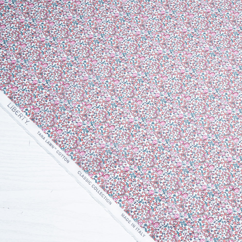 Pink Floral 'Eloise' Cotton Tana Lawn