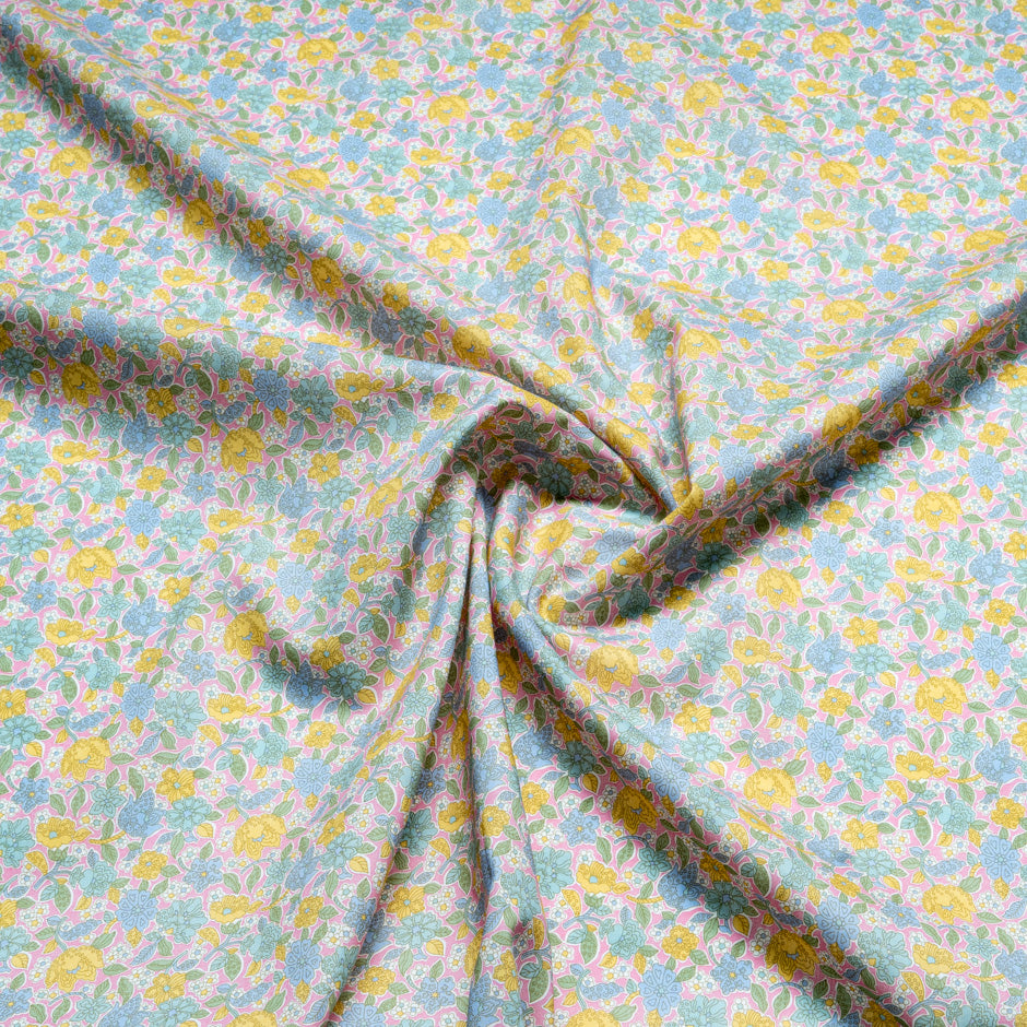 Multi 'Floral Ovation' Liberty Cotton Tana Lawn